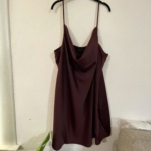 Burgundy slip dress